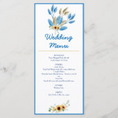 ウェディングレセプションメニュー メニュー (正面)