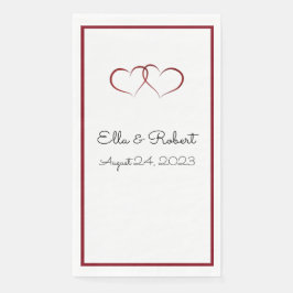 ウェディングレセプションモノグラムの紙ナプキンス