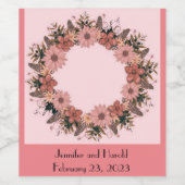 ウェディングレセプションリハーサルエレガントワイン ワインラベル (シングルラベル)