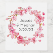 ウェディングレセプションリハーサルエレガントワイン ワインラベル (シングルラベル)