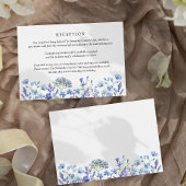 ウェディングレセプションワイルドフラワーペリウィンクルフローラ エンクロージャーカード