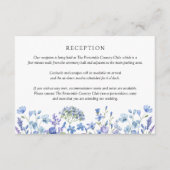 ウェディングレセプションワイルドフラワーペリウィンクルフローラ エンクロージャーカード (正面)