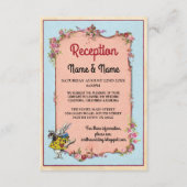 ウェディングレセプションワンダーランドフラワーラビット エンクロージャーカード (正面)