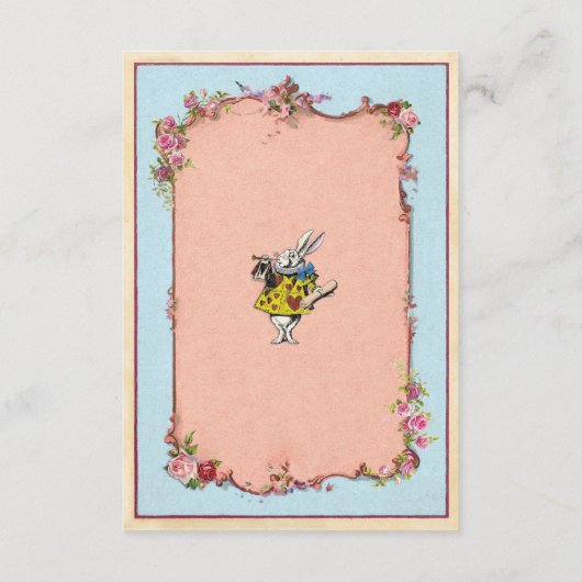 ウェディングレセプションワンダーランドフラワーラビット エンクロージャーカード (裏面)
