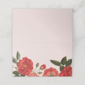 ウェディングレセプションヴィンテージ赤バラフローラブーケ プレイスカード (外部開封)