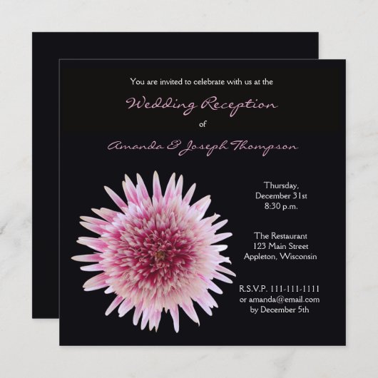 ウェディングレセプション専用招待状 招待状 (正面/裏面)