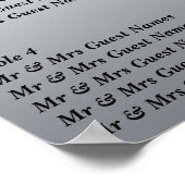 ウェディングレセプション座席表ポスター ポスター (角)