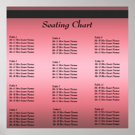 ウェディングレセプション座席表ポスター ポスター