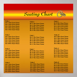 ウェディングレセプション座席表ポスター ポスター