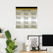 ウェディングレセプション座席表ポスター ポスター (ホームオフィス)