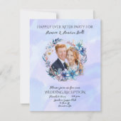 ウェディングレセプション後のパーティーお祝い ノートカード (正面)