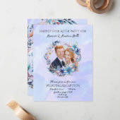 ウェディングレセプション後のパーティーお祝い ノートカード (正面/裏面インサイチュ)