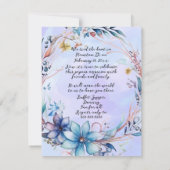 ウェディングレセプション後のパーティーお祝い ノートカード (裏面)