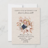 ウェディングレセプション後のパーティーお祝い ノートカード (正面)