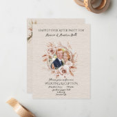 ウェディングレセプション後のパーティーお祝い ノートカード (正面/裏面インサイチュ)