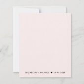 ウェディングレセプション後の楽しい招待状 (裏面)