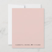 ウェディングレセプション後の楽しい招待状 (裏面)