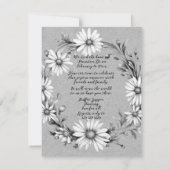 ウェディングレセプション後パーティーお祝いB/W ノートカード (裏面)