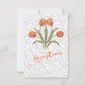 ウェディングレセプション招待状ホワイトカスタマイズ可能 招待状 (裏面)