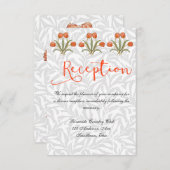 ウェディングレセプション招待状ホワイトカスタマイズ可能 招待状 (正面/裏面)