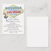 ウェディングレセプション招待状ラスベガスショーガール エンクロージャーカード (正面/裏面)