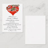 ウェディングレセプション招待状ラスベガス エンクロージャーカード (正面/裏面)