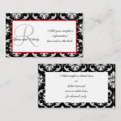 ウェディングレセプション招待状挿入カード エンクロージャーカード (正面/裏面)