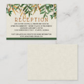 ウェディングレセプション招待状 エンクロージャーカード (正面/裏面)