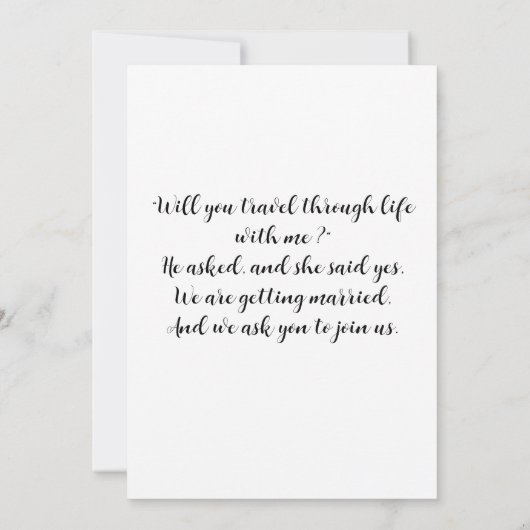 ウェディングレセプション招待状 招待状 (裏面)