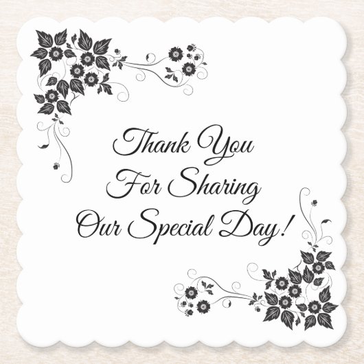 ウェディングレセプション紙コースター ペーパーコースター (正面)