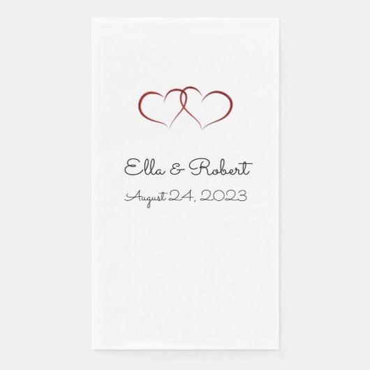 ウェディングレセプション紙ナプキン (正面)