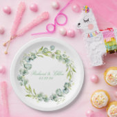 ウェディングレセプション紙プレート素朴植物学 ペーパープレート (パーティー)