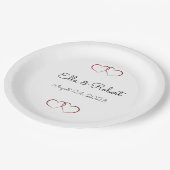 ウェディングレセプション紙プレート ペーパープレート (アングル)