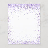 ウェディングレセプション詳細バイオレットグリッター予算 (裏面)