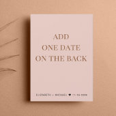 ウェディングレセプション赤面ピンク日付を保存 案内状