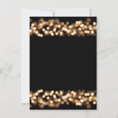 ウェディングレセプション金ゴールドハリウッドグラム 招待状 (裏面)