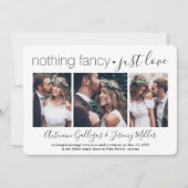 ウェディングレセプション4写真ファンシーNothing Just Love 招待状 (正面)