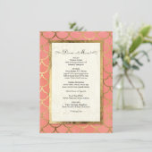 ウェディングレセプション フォーマルディナー アートデコ シェル 招待状 (スタンド正面)