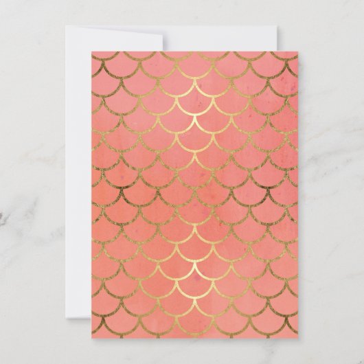 ウェディングレセプション フォーマルディナー アートデコ シェル 招待状 (裏面)