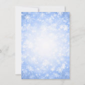 ウェディングレセプション ブルー ウィンターワンダーランド 招待状 (裏面)