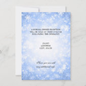 ウェディングレセプション ブルー ウィンターワンダーランド 招待状 (正面)