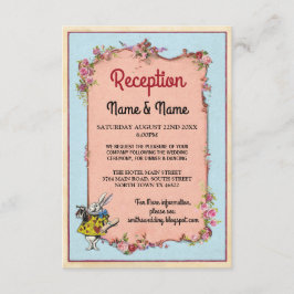 ウェディングレセプション ワンダーランド フラワー ラビット エンクロージャーカード