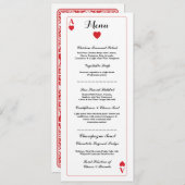 ウェディングレセプション 遊戯カード ハートのエース 招待状 (正面/裏面)