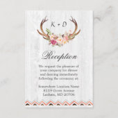 ウェディングレセプショ素朴ンアントラーウッドボホデコール エンクロージャーカード (正面)