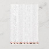 ウェディングレセプショ素朴ンアントラーウッドボホデコール エンクロージャーカード (裏面)