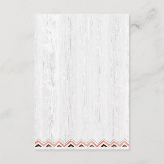 ウェディングレセプショ素朴ンアントラーウッドボホデコール エンクロージャーカード (裏面)