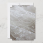 ウェディングレースドレスのイメージ感謝カード カップル 招待状 (裏面)