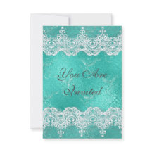 ウェディングロイヤル招待状 ミントブルー & ラック