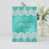 ウェディングロイヤル招待状 ミントブルー & ラック 招待状 (スタンド正面)