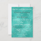 ウェディングロイヤル招待状 ミントブルー & ラック 招待状 (裏面)